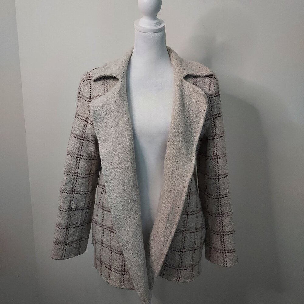 Linda Allard Ellen Tracy Wool/Angora Rabbit Hair Coat Size 10